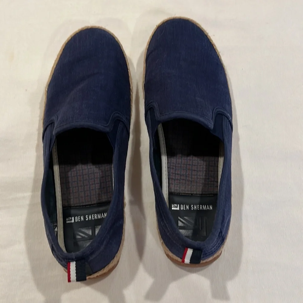 Ben Sherman men’s navy canvas boat shoes
